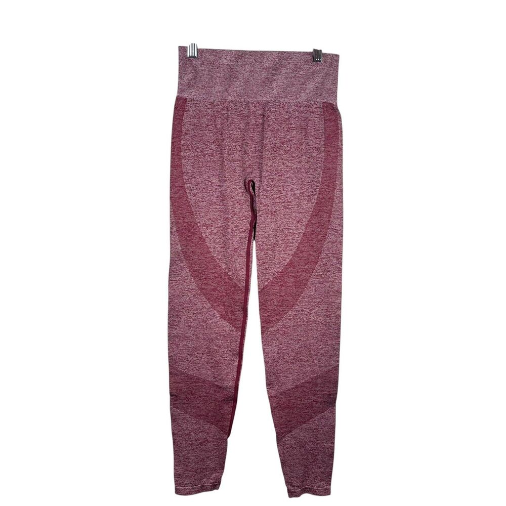 Victoria's Secret PINK Leggings Womens Small Maroon Seamless High Rise Yoga